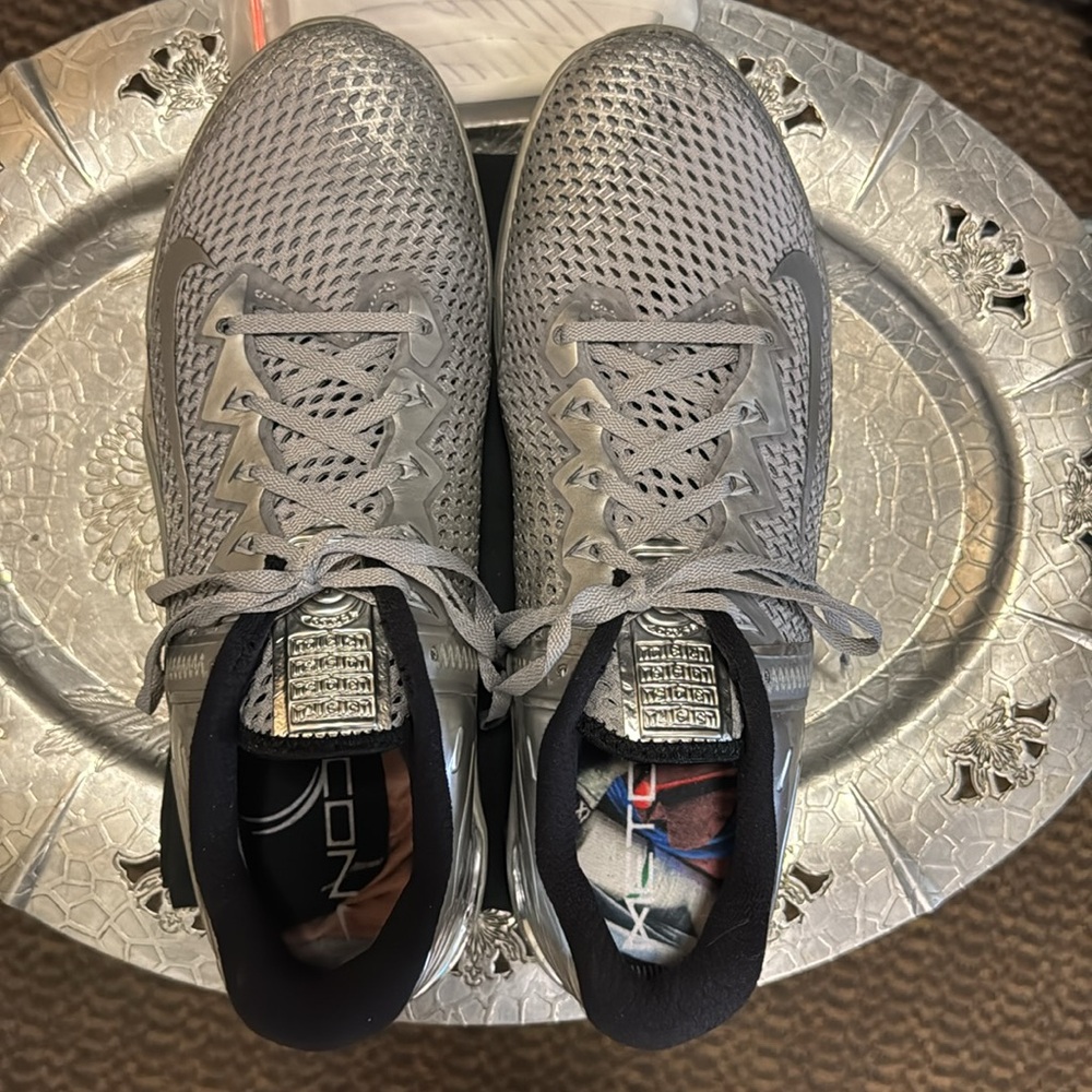 NWOB NIKE METCON 6 Premium “Metallic Silver”! Never been worn! Men’s size 12.